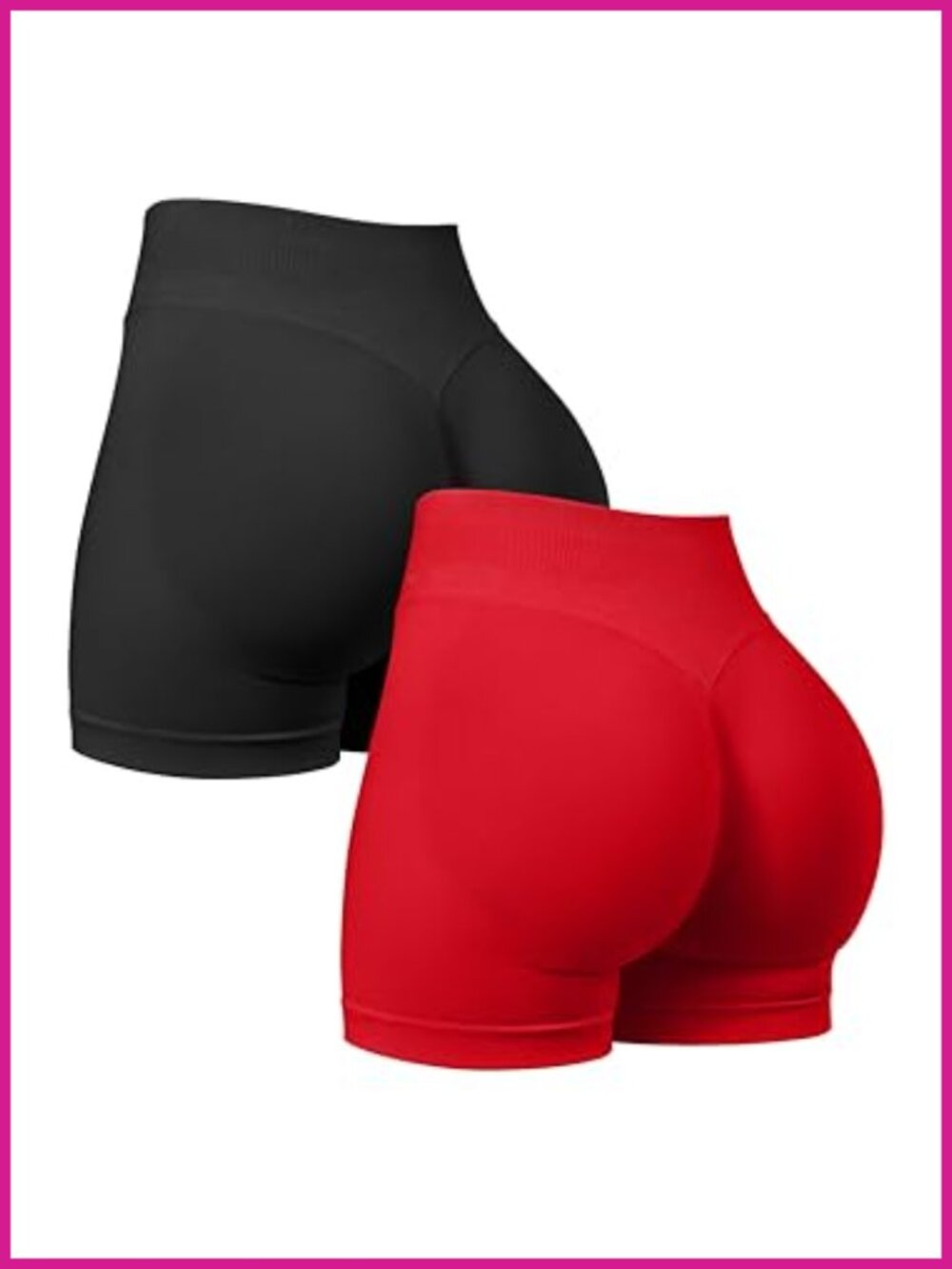 High Rise Biker Shorts Butt Lifting Yoga Workout 2 Piece